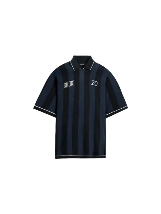  자크뮈스 폴로 티셔츠 자크무스 자카드 폴로 셔츠 다크 네이비