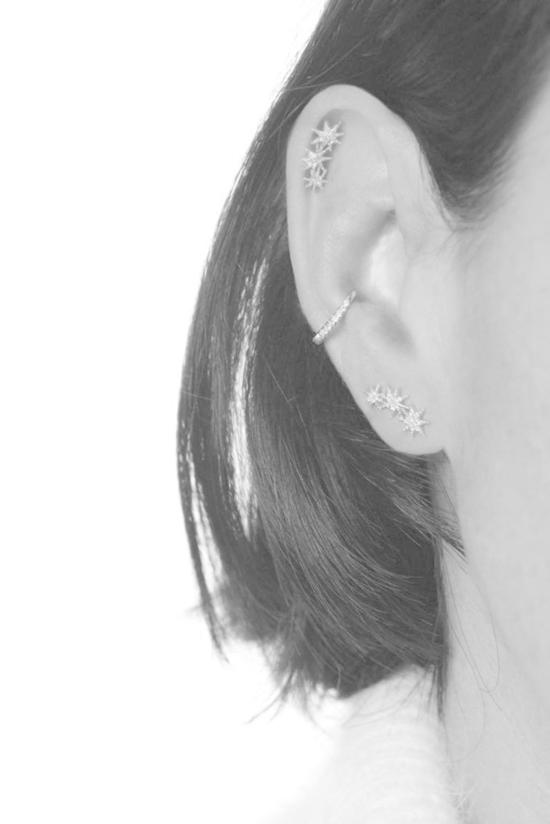  가브리엘라 아티가스 이어링 가브리엘라 아르티가스 트리플 슈팅 스타  14k 골드 - GABRIELA ARTIGAS