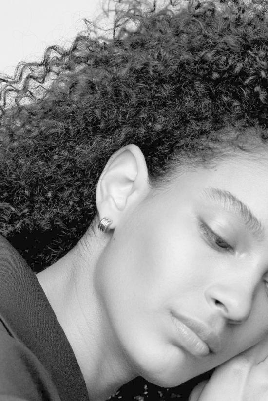  아그메스 이어링 미니 트리플 릿지  골드 베르메일 - AGMES