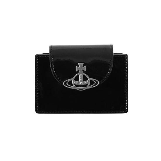26FW 비비안웨스트우드 사피아노 플랩 카드 홀더 5402000BW L001N N401 BLACK DOM