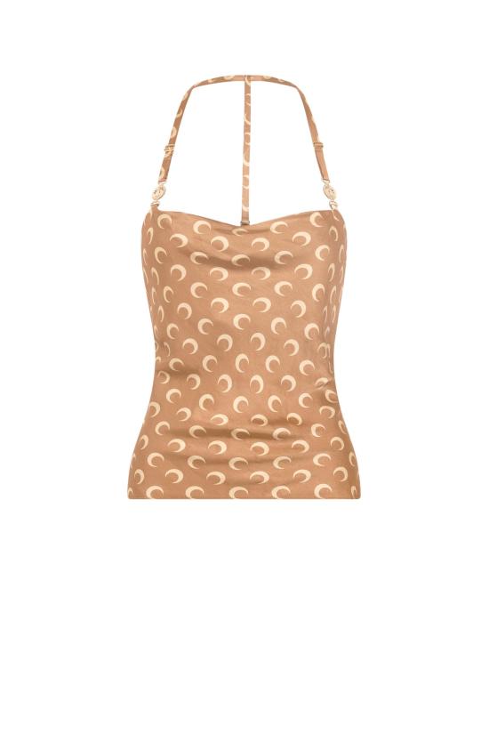 25SS 마린세르 민소매 티셔츠 MRSW251PRTO015BR DARK CAMEL DOM