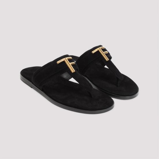 25SS 톰포드 뮬/슬리퍼 J1382 LCL046X 1N001 BLACK - TOMFORD