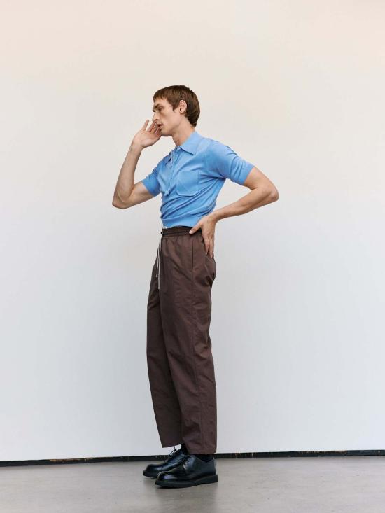  카미엘 포트젠스 트레이닝/조거 팬츠 카미엘 포젠스 나일론 테크 스웨트 팬츠 브라운 - CAMIEL FORTGENS