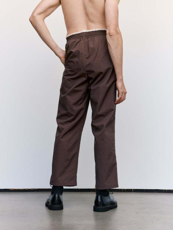  카미엘 포트젠스 트레이닝/조거 팬츠 카미엘 포젠스 나일론 테크 스웨트 팬츠 브라운 - CAMIEL FORTGENS
