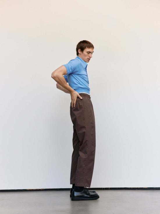  카미엘 포트젠스 트레이닝/조거 팬츠 카미엘 포젠스 나일론 테크 스웨트 팬츠 브라운 - CAMIEL FORTGENS