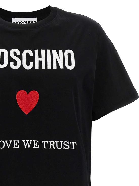 24FW 모스키노 반팔 티셔츠 070305412555 Black - MOSCHINO