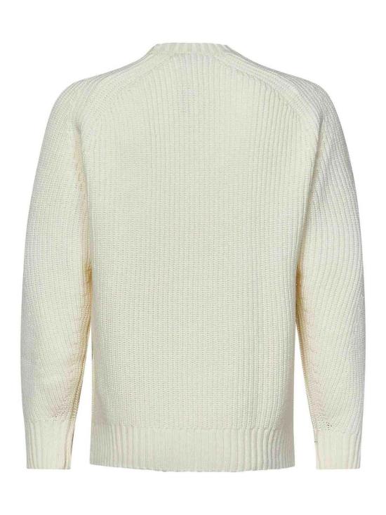 26FW 라코스테 립조직 크루넥 스웨터 AH3142XFJ WHITE - LACOSTE
