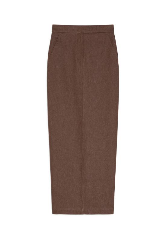 25SS 막스마라 미디 스커트 2511101013600 002 Brown