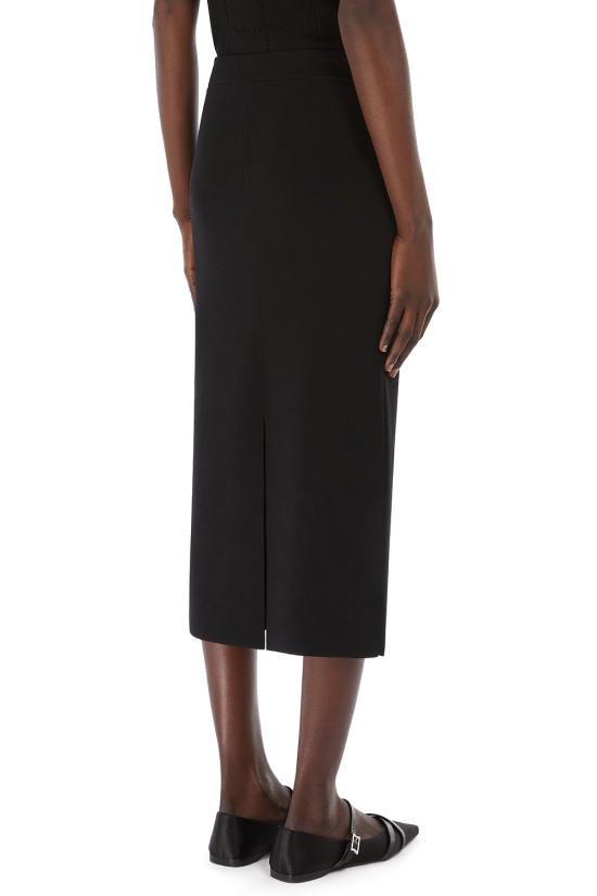 25SS 막스마라 미디 스커트 2511301029600 004 Black - MAX MARA