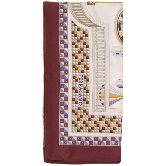 25SS 살바토레 페라가모 머플러/스카프 310197STONEBORDEAUX Red