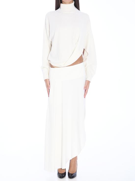 24FW 알라이아 롱 스커트 AA9J05616T571 WHITE - ALAIA