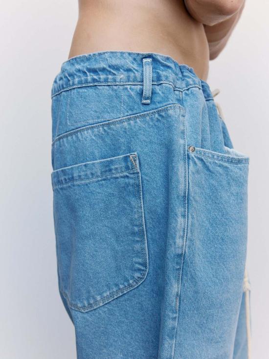  카미엘 포트젠스 데님 팬츠 카미엘 포젠스 빅 쇼츠 라이트 블루 워시드 데님 - CAMIEL FORTGENS