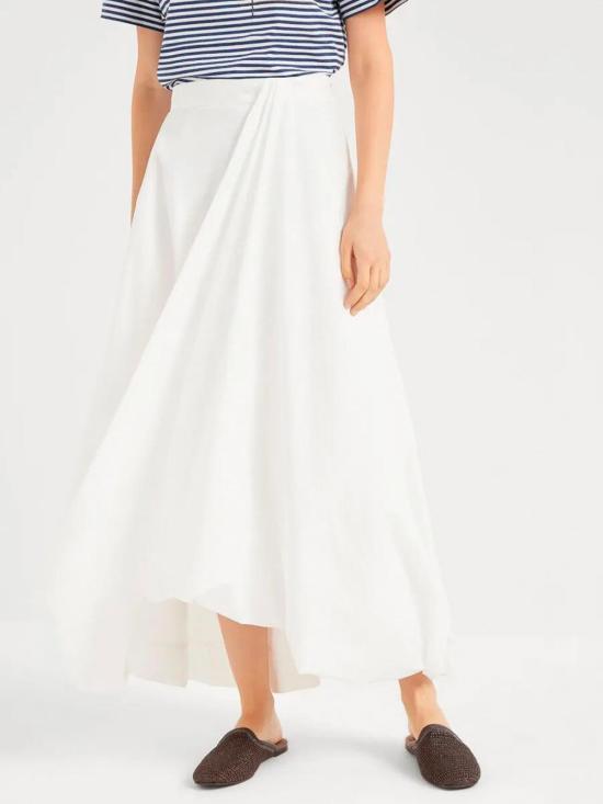  브루넬로 쿠치넬리 롱 스커트 M0F79G3812C600 White - BRUNELLO CUCINELLI