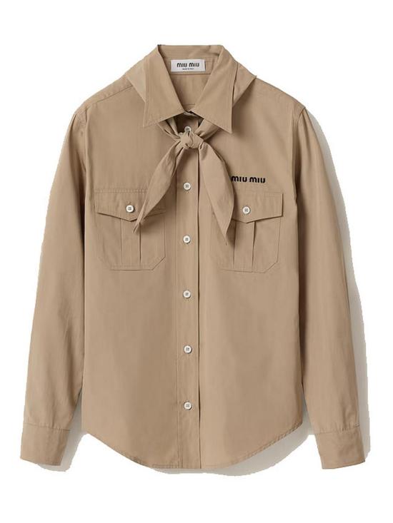  미우미우 셔츠 MK1917SOOO10RGF0241 Light Brown