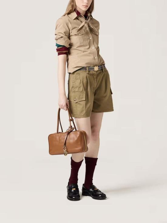  미우미우 셔츠 MK1917SOOO10RGF0241 Light Brown - MIU MIU