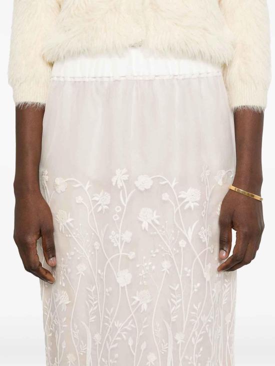  파로쉬 미디 스커트 D621136SORGENTE002 White - PAROSH