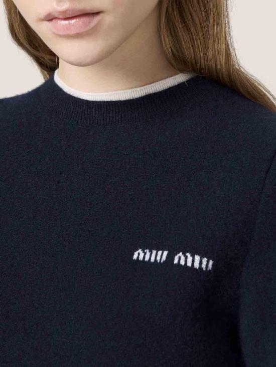  미우미우 스웨터 MMLA56SOOO16ONF0960 Blue - MIU MIU