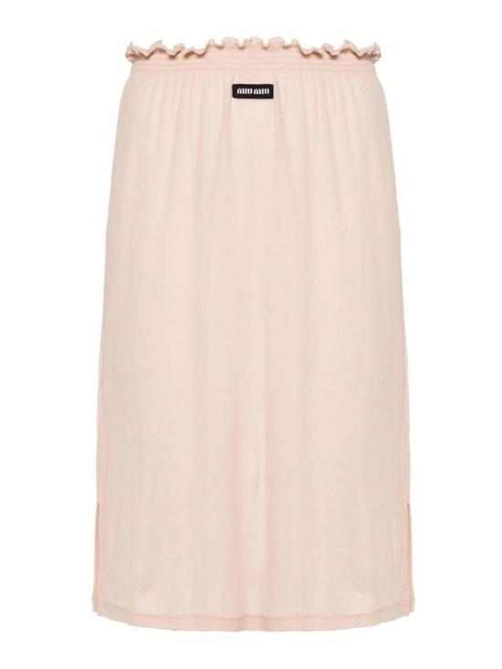  미우미우 미디 스커트 MJD192S23113VOF0770 Camel