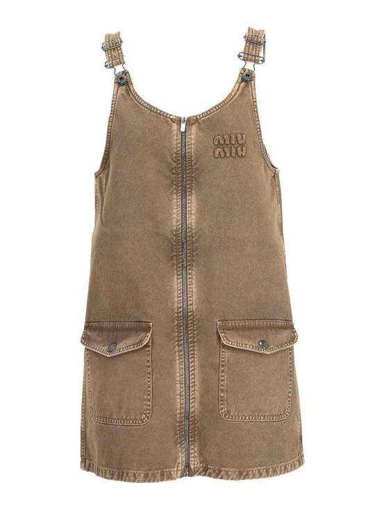  미우미우 숏 원피스 MF5633SOOO1350F0244 Dark Green