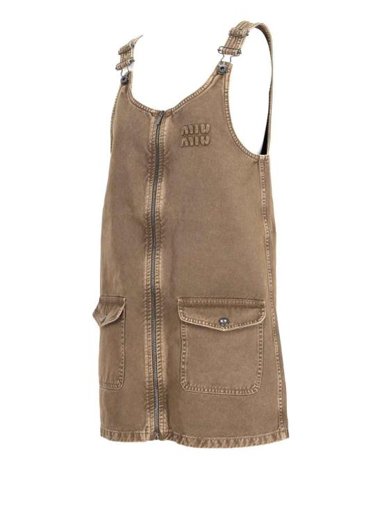  미우미우 숏 원피스 MF5633SOOO1350F0244 Dark Green - MIU MIU