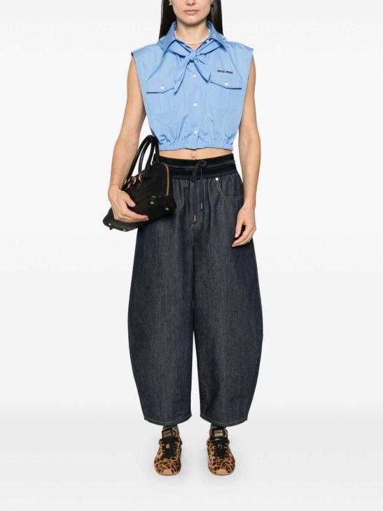  미우미우 블라우스 MK1919SOOO10RGF0013 Light Blue - MIU MIU