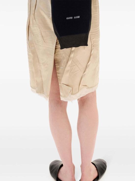  미우미우 스커트 MF5558SOOO15UKF0F24 Dark Beige - MIU MIU