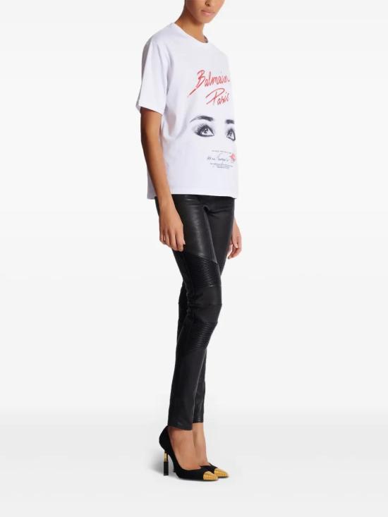 25SS 발망 반팔 티셔츠 EF0EF145GE90 GRR BLANC NOIR ROUGE VIF - BALMAIN