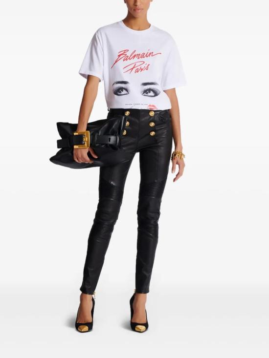 25SS 발망 반팔 티셔츠 EF0EF145GE90 GRR BLANC NOIR ROUGE VIF - BALMAIN