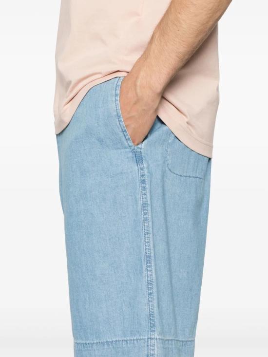 25SS EMPORIO ARMANI SUSTAINABLE 데님 숏팬츠 EM001250 AF13910 MB003 LIGHT BLUE DENIM 094 - EMPORIO ARMANI