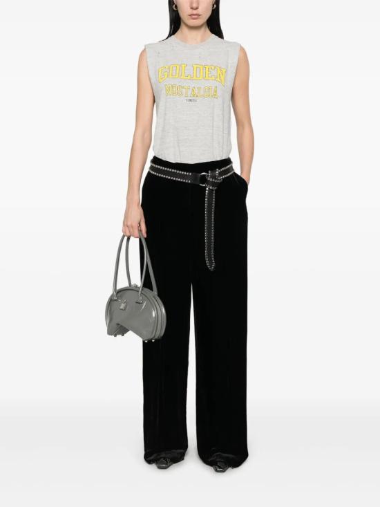 25SS 골든구스 민소매 티셔츠 GWP02187 P001886 60269 60269 GREY MELANGE YELLOW - GOLDEN GOOSE