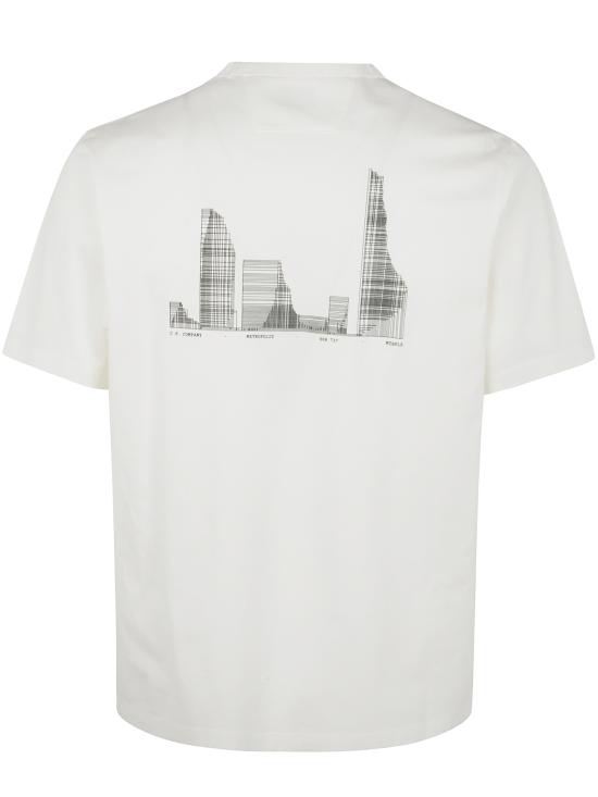 25SS 씨피 컴퍼니 반팔 티셔츠 18CLTS048A 006370W 103 GAUZE WHITE - C.P. COMPANY