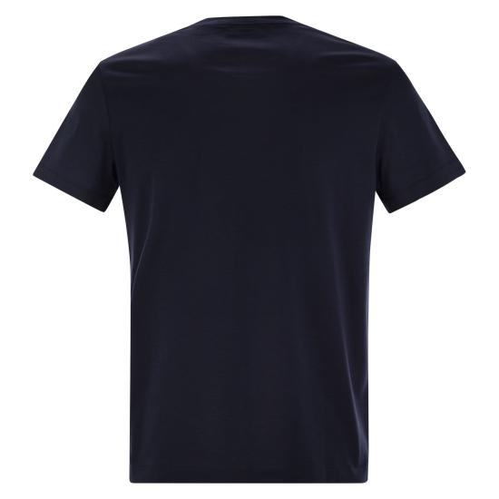 25SS 돈답 반팔 티셔츠 US198JF0271UZL4 BLUE - DONDUP