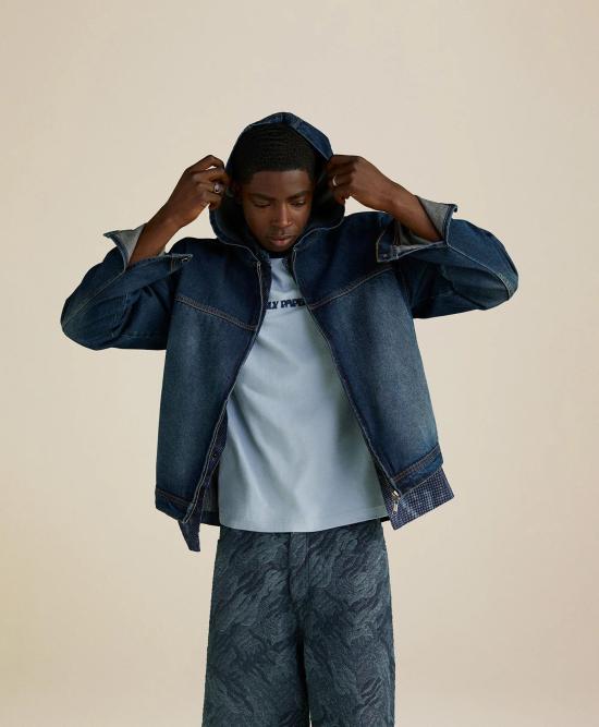 25SS 데일리 페이퍼 반팔 티셔츠 DOTTED TYPE 2511050 SUBDUED BLUE Subdued blue - DAILY PAPER