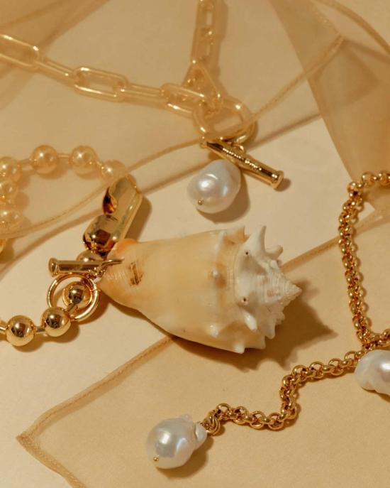  타임리스펄리 팔찌 타임리스 펄리 골드 체인 빅 쉘 - TIMELESS PEARLY
