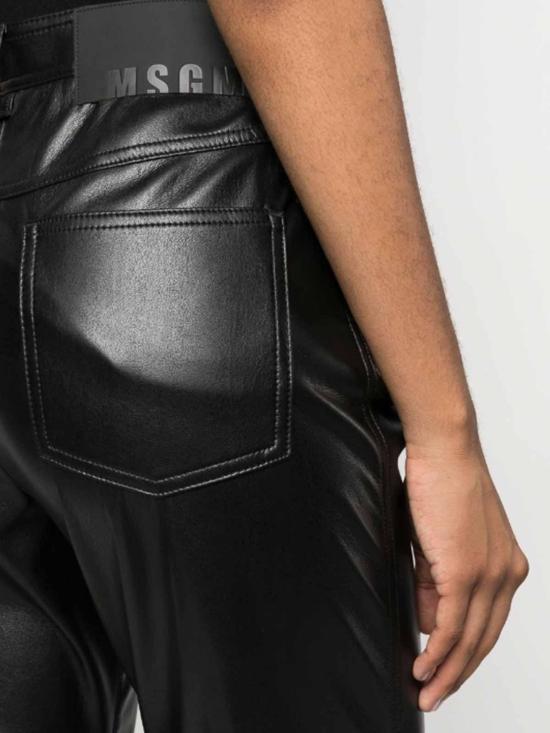  엠에스지엠 가죽 팬츠 3541MDP1623760599 Black - MSGM