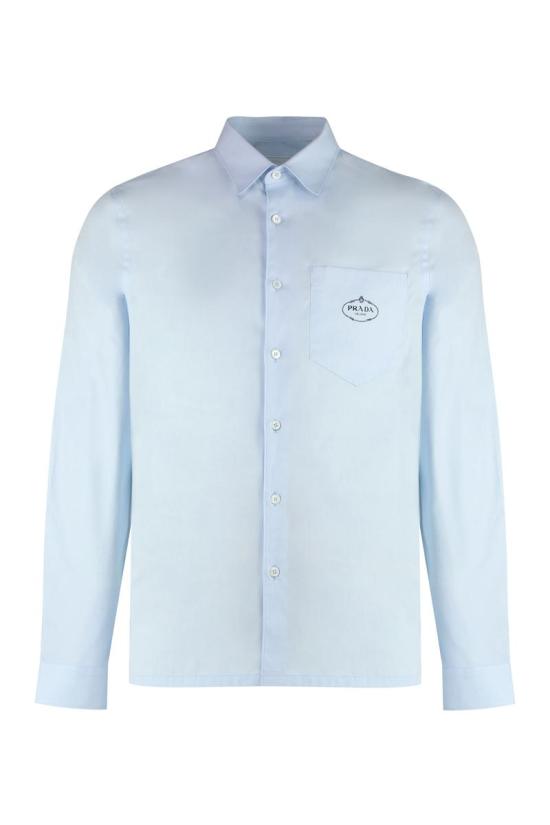 24FW 프라다 긴팔 셔츠 UCN425S22115MZ F0012 BLUE