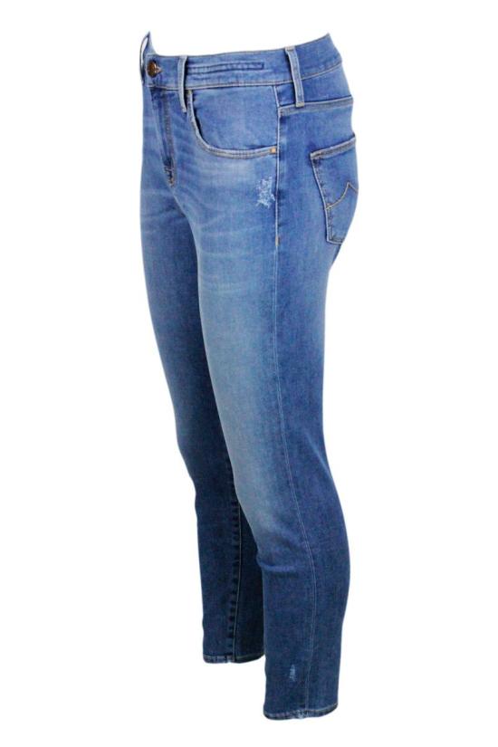 25SS 야콥코헨 숏팬츠 KIMBERLY SKINNY CROP 069F Navy - JACOB COHËN