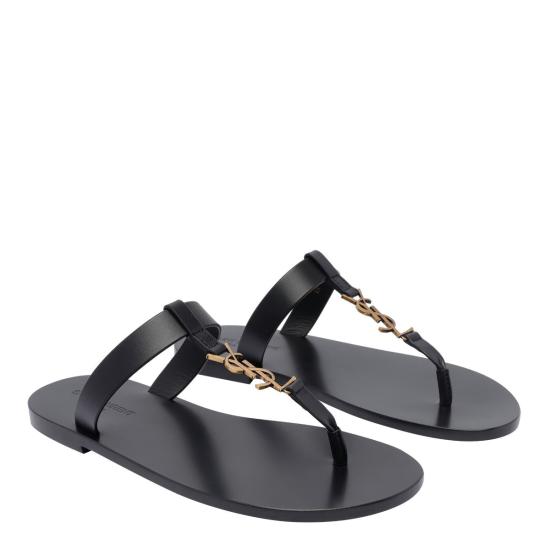 25SS 생로랑 뮬/슬리퍼 775806DWETT1000 Black - SAINT LAURENT