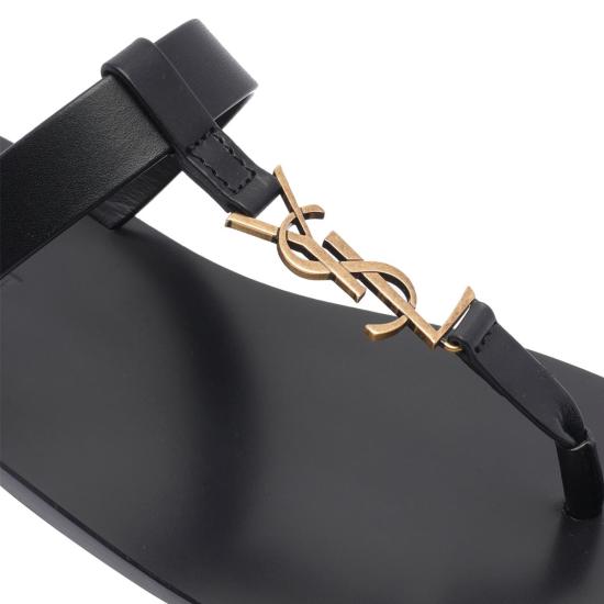 25SS 생로랑 뮬/슬리퍼 775806DWETT1000 Black - SAINT LAURENT