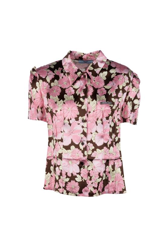 25SS 프라다 블라우스 P499H16TD F0192 Ebano