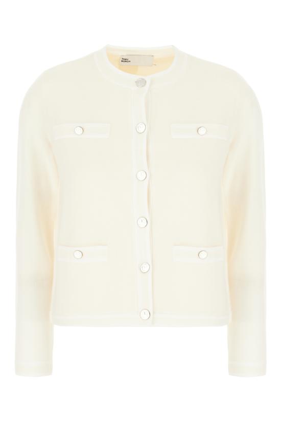 25SS 토리버치 가디건 146098 102 LIGHT NEW IVORY WHITE ASPARAGUS