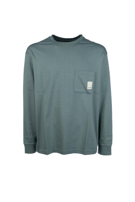  엠포리오 아르마니 / 남성 로고 패치 긴팔 티셔츠 EM000793AF14835 U9170 BLUE BPG