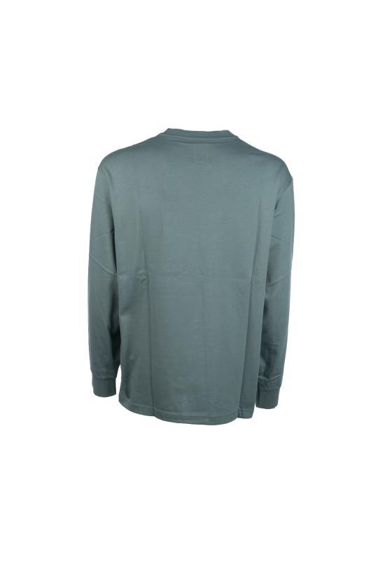  엠포리오 아르마니 / 남성 로고 패치 긴팔 티셔츠 EM000793AF14835 U9170 BLUE BPG - EMPORIO ARMANI