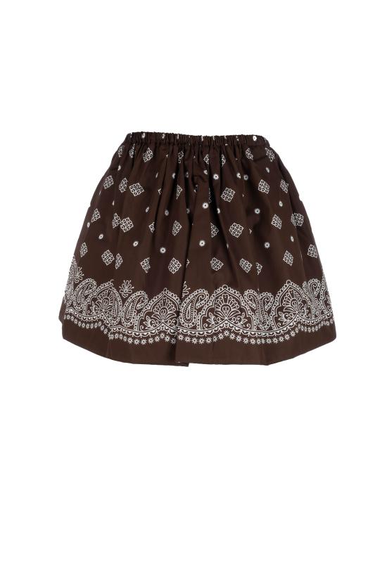 25SS 미우미우 숏 스커트 MG240416Z5 F0324 CACAO - MIU MIU