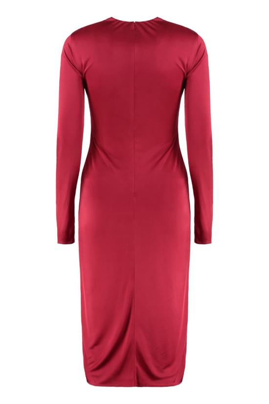 25SS 베르사체 미디 원피스 10184751A12497 1RB30 RED - VERSACE