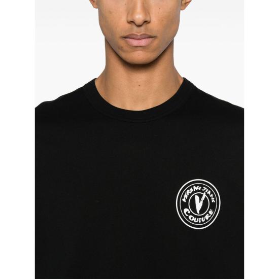 25SS 베르사체 반팔 티셔츠 78GAHE07 CJ00E 899 BLACK DOM - VERSACE