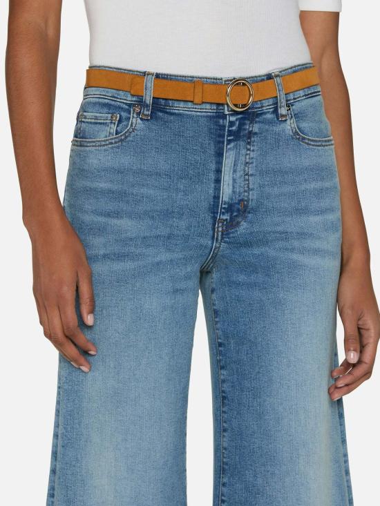  프레임 데님 팬츠 데님 Le Palazzo 크롭 진 - FRAME