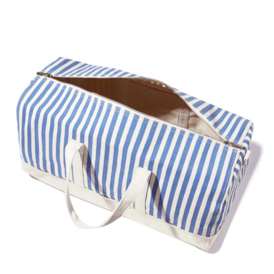  큘 토트백 쿨레 올오버 스트라이프 더플 블루/화이트 - KULE