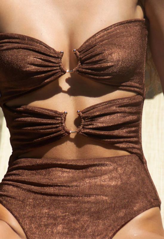  제이드 스윔 원피스 수영복 엘라 원피스 에스프레소 테리