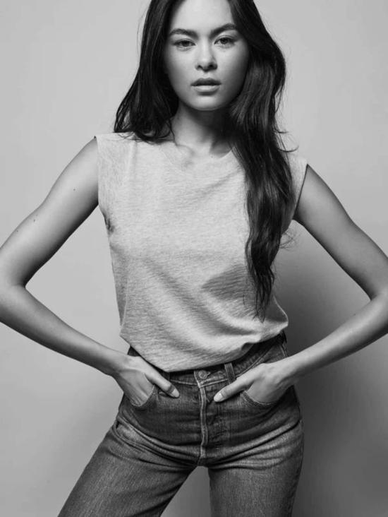  네이션 리미티드 민소매 티셔츠 Nation Ltd 패티 머슬 탱크 헤더 그레이 - NATION LTD